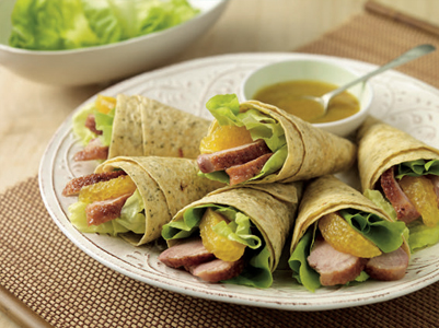 Smoked Duck with Orange Sauce Wrap